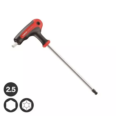 Force 765..G Extra Long L-Shape T Handle Hex Key With Ball Point Softgrip Wrench • $9.20