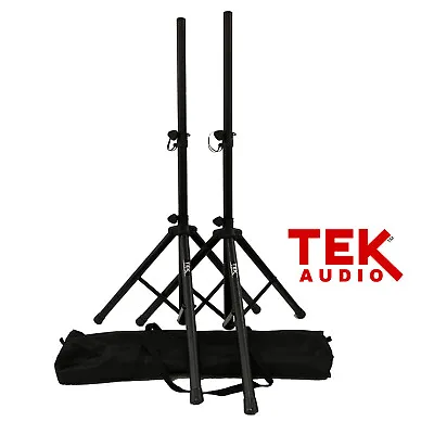£46.90 • Buy 2 X PA Stand High Quality Speaker Tripod Stands Kit With Bag Stands TEK Audio