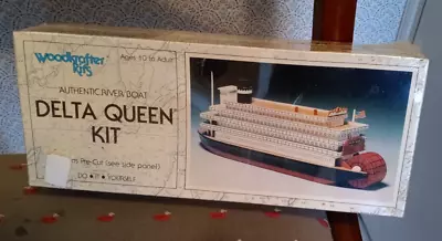 Vintage Delta Queen River Boat Model Kit 1981 Woodkrafter Kits Sealed • $9.99