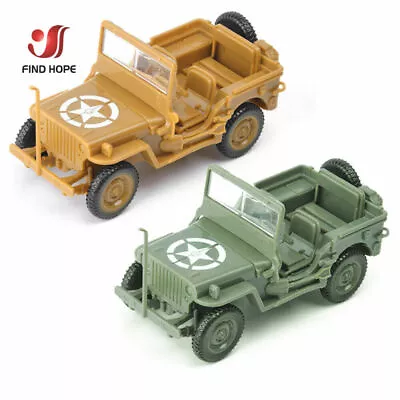 1/48 WW2 Willys Jeep Assemble Model Military Vehicle Car Model Collections 1940 • £4.37