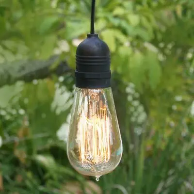 Single Socket Black Commercial Grade Outdoor Pendant Light Lamp Cord 11FT • $14.85