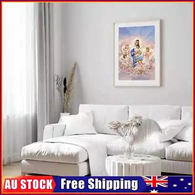 $16.09 • Buy 5D DIY Diamond Painting Kits Full Round Drill Virgin Mary Little Angel (V2408)