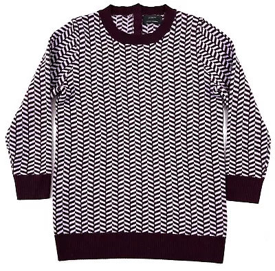 J Crew Collection Sweater Womens Small Italian Cashmere Herringbone Crew Neck • $39.99