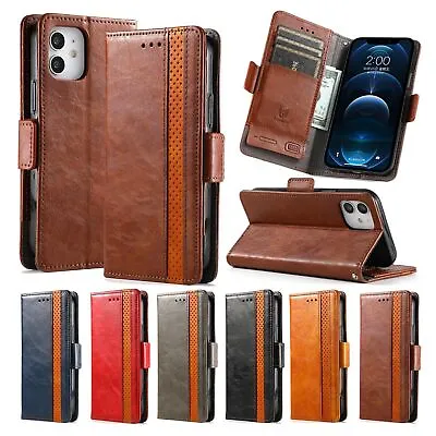 For IPhone 15 Pro Max 14 13 12 11 XR 7 8+ Magnetic PU Leather Wallet Case Cover • $10.44