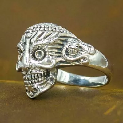 8g Mexican Sugar Skull 925 Sterling Solid Silver Ag Authentic Genuine Mens Ring • $50.75