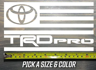 TRD Pro Flag Sticker Decal 4Runner Toyota FJ Cruiser Tacoma Tundra SR5 Offroad • $51.27