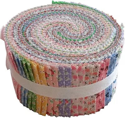 Vintage Floral Miniatures Roll - (40) 2.5  Quilting Fabric Strips • $24.99