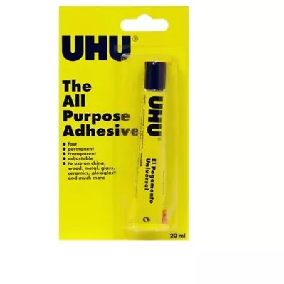 UHU  Clear AllPurpose Glue Adhesive Fix Repair Diy Heavy Plastic Wood Craft • £3.99