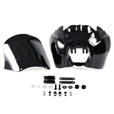 Headlight Fairing Cover W/ 15  Windscreen For Harley Super Glide T-Sport FXDXT • $78.95