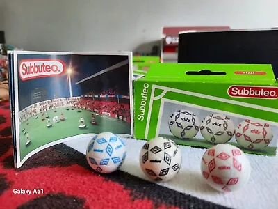 Subbuteo 61223 Umbro Elite Balls X3 Boxed Used Matchballs • £10