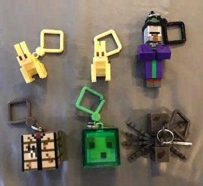 Minecraft Lot Of 6. Figural Keychains / Backpack Clips. • $15