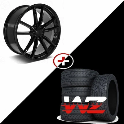 $1329 • Buy 18  Black Wheels W/Tires Fits Volkswagen Golf Jetta Passat GTI