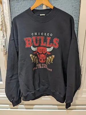 Abercrombie & Fitch L Chicago Bulls Vintage Look Oversized Fleece Sweatshirt  • $39