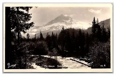 Mt. Hood RPPC ~ Sandy River ~ Snow Capped  UNP 1920s MOUNT • $3.75