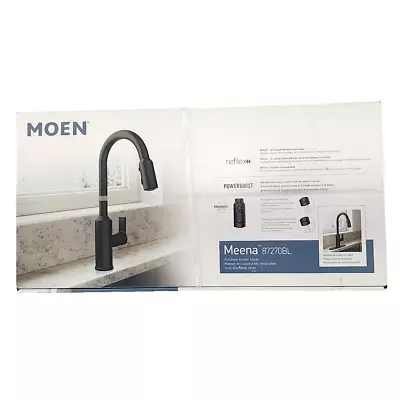 🆕 Moen 87270BL MEENA One-Handle Kitchen Faucet - Matte Black NEW SEALED • $109.97