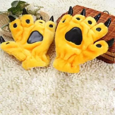 $13.90 • Buy Cat Bear Paw Gloves Claw Cute Animal Cosplay Soft Plush Lovely Cartoon Men Women