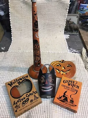 Vintage Halloween Tin Horn & Party Lot • $84.50
