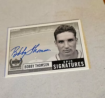 1999 Bobby Thomson Upper Deck Century Legends Epic Signatures Autograph Giants. • $12