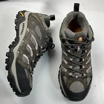 Merrell Moab Ventilator Hiking Trail Shoes Grey Brown Womens Size 8.5 J87336 • $29.99