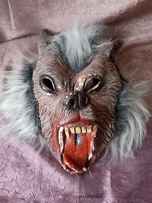 £2.75 • Buy Halloween Rubber Grey Wolf Mask 