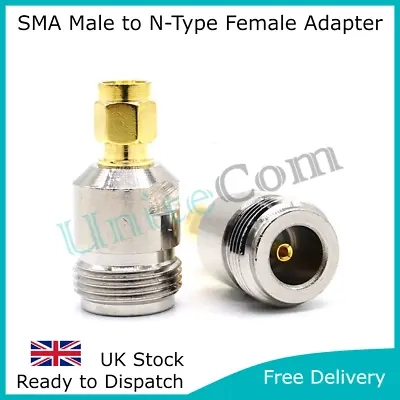 £5.45 • Buy SMA Male To N-Type Female Straight Through Adapter Connector WiFi LoRa 4G 5G GPS