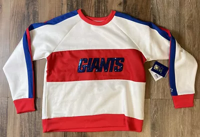 Starter New York Giants Womens Bejeweled Sweater Size Large NEW • $24.99