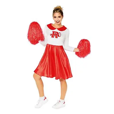 Official Grease Sandy Rydell High Cheerleader Musical Costume Ladies Fancy Dress • £22.33