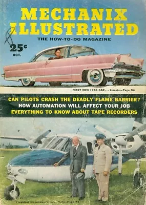 1955 Mechanix Illustrated Magazine: President Eisenhower's New Plane/1956 Cars • $4.50