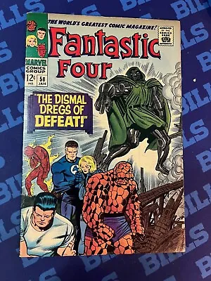 ONE OF A KIND VF Fantastic Four #58 Silver Age Dr Doom App Kirby Mile High • $250