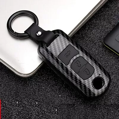 ABS Carbon Fiber Remote Car Key Case Fob Cover For Mazda 2 3 5 6 Axela CX5 Shell • $9.53