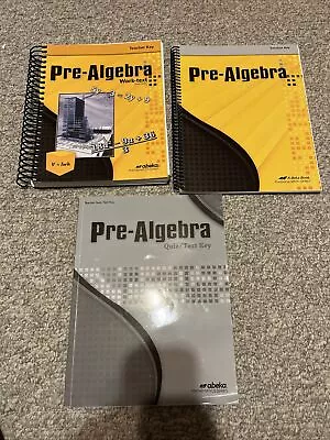 A Beka/Abeka Homeschool Grade 8 Pre-Algebra Teacher Books • $40