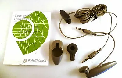 £12 • Buy Plantronics Computer Single Ear Headset With Clip On Mic Skype VOIP OM0800