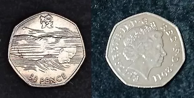 London Olympic 2012 50p Coins - Aquatics - FREE POSTAGE • £5.75