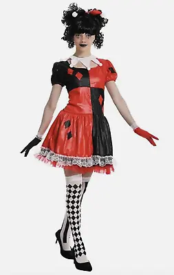 Harley Quinn Jester Harlequinn Ladies Costume And Collar • $14.99