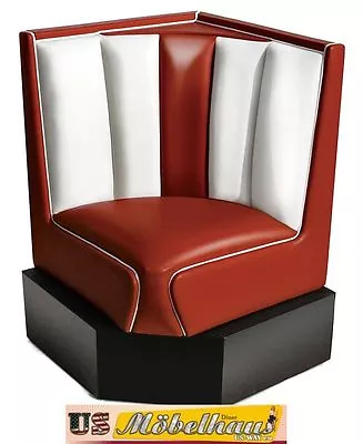 HW-60/60-Ruby American Diner Bench Corner Seat Furniture 50´S Retro USA Style • £536.89