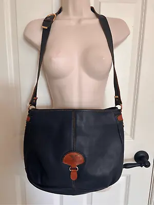 Marco Buggiani Women's Handbag Purse Navy Blue Leather Shoulder Messenger Bag It • $69.97