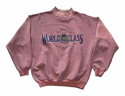 Vintage 90s IOU Striped Sweatshirt Size Medium 1990 • $24.95