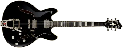 Hagstrom Tremar Viking Deluxe Electric Guitar TREVIDLX-BLK-U Brand New ! • $993.74