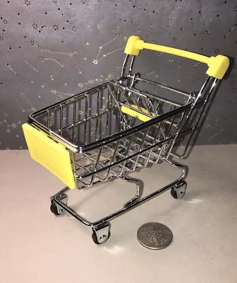 Miniature Yellow Shopping Cart Food Metal Brand New L@@k • $8.99