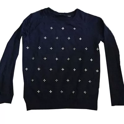 Kersh Women's Embellished Pullover Sweatshirt Navy • $26.99