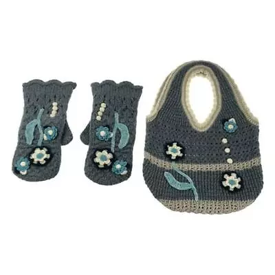 Mame Kurogouchi 2022Aw 2 Sets Floral Motif Hand-Knitted Handbag / • £279.30