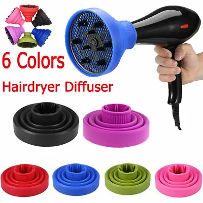 Universal Hair Curl Diffuser Cover Folded Hair Dryer Hood Styling Tool For Salon • £2.99