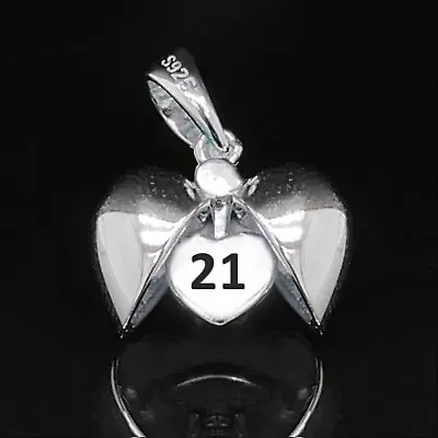 21 Heart Charm Bracelet Bead 925 Sterling Silver 21st Birthday Gifts Fo Her • £15.99