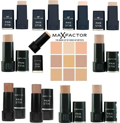 MAX FACTOR PAN STICK STIK FOUNDATION FULL COVERAGE 9g *CHOOSE YOUR SHADE* • £7.45