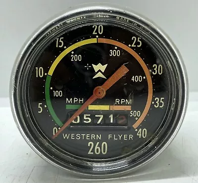 Old Bike Accessory WF Speedo Vintage Western Flyer 260 Bicycle Speedometer • $9.99