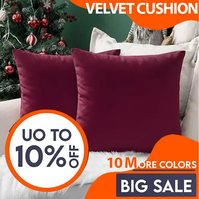 £12.99 • Buy Extra Large Cushions UK SIZED 18  - Luxury Velvet Cushion Cover & Filled Cushion
