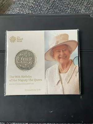 2016 £5- Queen 90th Birthday- Five Pounds Bu -brilliant Uncirculated Coin Pack • £12