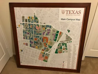 $149.95 • Buy Large Color Framed University Of Texas At Austin UT Campus Map From 2005