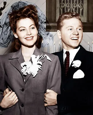 AVA GARDNER & Husband MICKEY ROONEY 1942 Wedding Picture Photo Print 4 X6  • $8.50