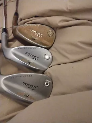 Good Right Titleist Vokey Spin Milled Sm4 Tour Chromeoil Can Wedge Set.525660 • $134.99